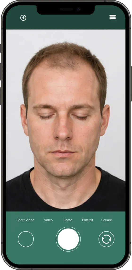 Example: Front hairline, Men