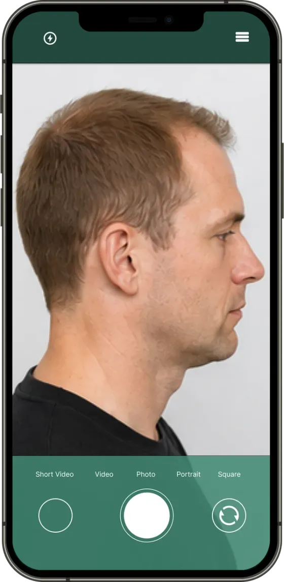 Example: Left temple, Men