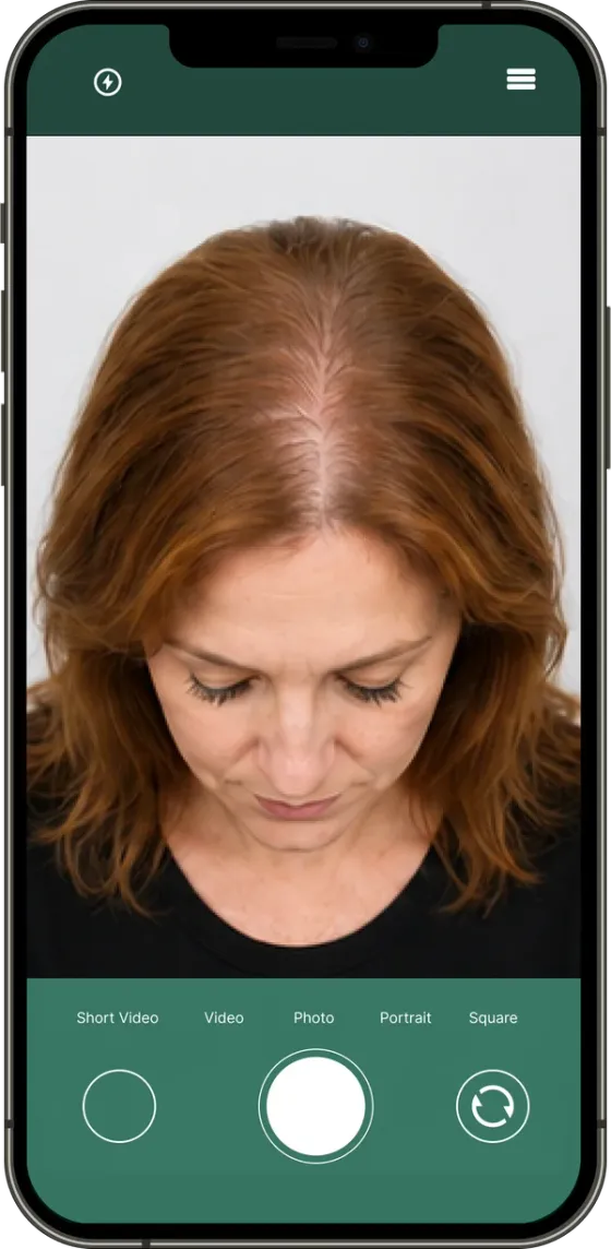 Example: Top of scalp, Women